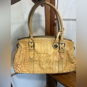 Dooney & Bourke Vintage Wheat Crocodile embossed Leather Bag